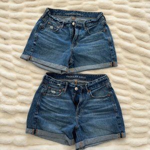 Two Pair American Eagle Tomgirl Denim Shorts Size 2